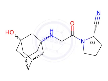 Chemical structure of Vildagliptin