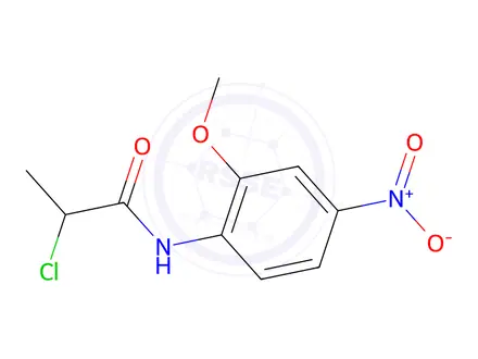 Chemical structure of 2-Chloro-n-(2-methoxy-4-nitrophenyl)propanamide