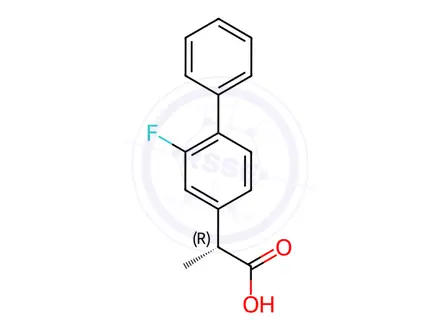 Chemical structure of (R)-Flurbiprofen