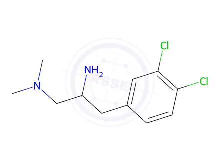 Chemical structure of [2-amino-3-(3,4-dichlorophenyl)propyl]dimethylamine