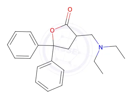 Chemical structure of 3-((Diethylamino)methyl)-5,5-diphenyldihydrofuran-2(3H)-one