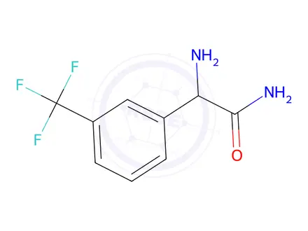Chemical structure of 2-Amino-2-(3-(trifluoromethyl)phenyl)acetamide
