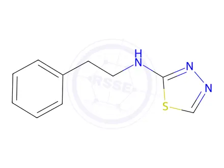 Chemical structure of N-(2-phenylethyl)-1,3,4-thiadiazol-2-amine