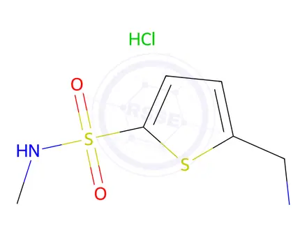 Chemical structure of 5-(Aminomethyl)-n-methylthiophene-2-sulfonamide hydrochloride