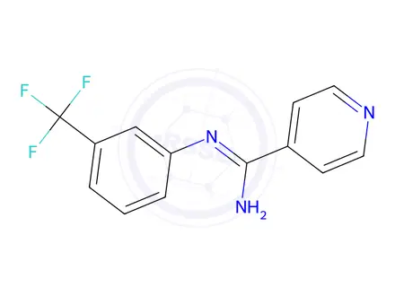 Chemical structure of N-(α,α,α-Trifluoro-m-tolyl)isonicotinamidine