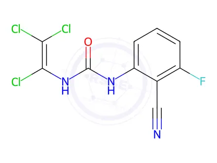 Chemical structure of N-(2-cyano-3-fluorophenyl)-N'-(1,2,2-trichlorovinyl)urea