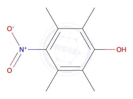 Chemical structure of 2,3,5,6-Tetramethyl-4-nitrophenol