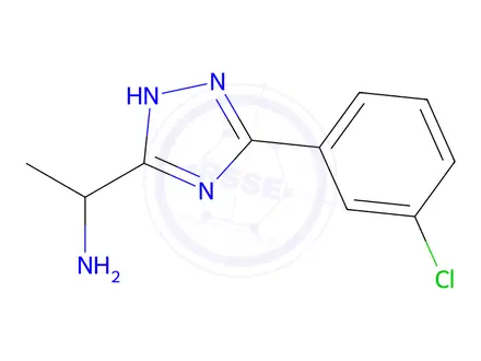 Chemical structure of 1-(3-(3-Chlorophenyl)-1H-1,2,4-triazol-5-yl)ethanamine