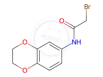 Chemical structure of Acetamide, 2-bromo-N-(2,3-dihydro-1,4-benzodioxin-6-yl)-