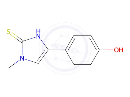 Chemical structure of 4-(2-Mercapto-1-methyl-1H-imidazol-4-yl)phenol