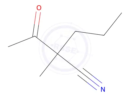 Chemical structure of 2-Acetyl-2-methylpentanenitrile