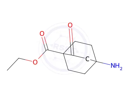 Chemical structure of 4-amino-2-oxo-Bicyclo[2.2.2]octane-1-carboxylic acid ethyl ester