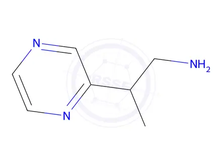 Chemical structure of 2-(Pyrazin-2-yl)propan-1-amine