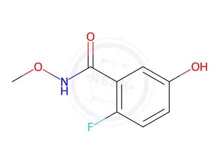 Chemical structure of Benzamide, 2-fluoro-5-hydroxy-N-methoxy-