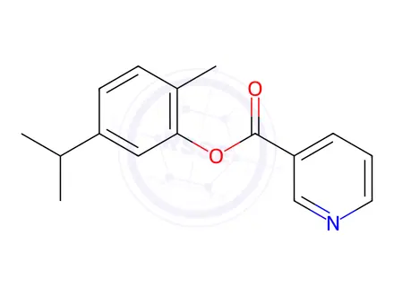 Chemical structure of 5-isopropyl-o-tolyl nicotinate