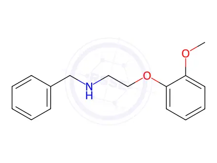 Chemical structure of N-[2-(2-Methoxyphenoxy)ethyl]benzylamine