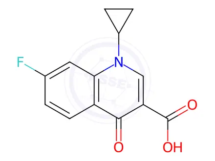 Chemical structure of 1-Cyclopropyl-7-fluoro-1,4-dihydro-4-oxo-3-quinolinecarboxylic Acid