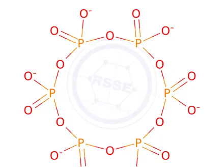 Chemical structure of Metaphosphate (P6O186-)