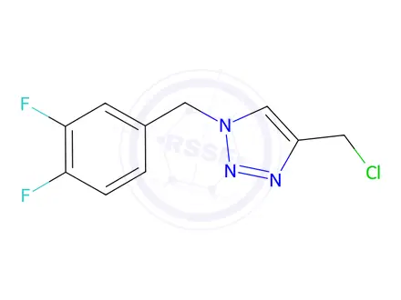Chemical structure of 4-(Chloromethyl)-1-[(3,4-difluorophenyl)methyl]-1H-1,2,3-triazole