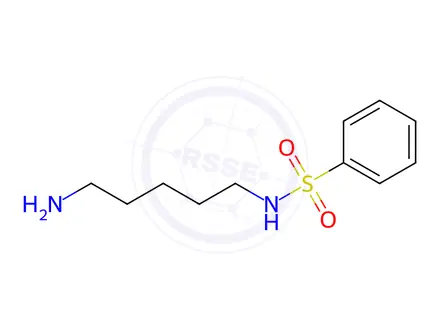 Chemical structure of N-(5-aminopentyl)benzenesulfonamide