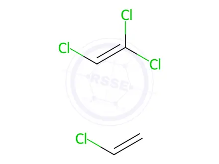 Chemical structure of Ethene, chloro-, polymer with 1,1,2-trichloroethene