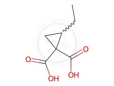 Chemical structure of 2-Ethylcyclopropane-1,1-dicarboxylic acid