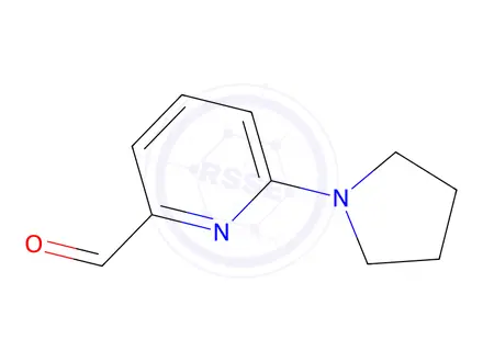 Chemical structure of 6-PYRROLIDIN-1-YLPYRIDINE-2-CARBALDEHYDE