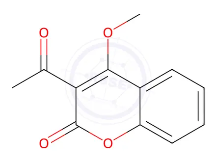 Chemical structure of 3-Acetyl-4-methoxy Coumarin