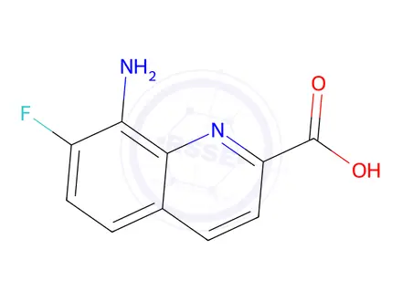 Chemical structure of 8-Amino-7-fluoroquinoline-2-carboxylic acid