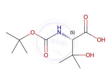 Chemical structure of N-Boc-3-hydroxy-L-valine