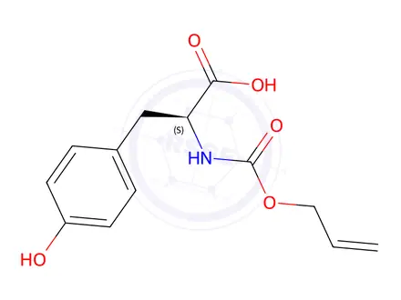 Chemical structure of ((Allyloxy)carbonyl)-L-tyrosine