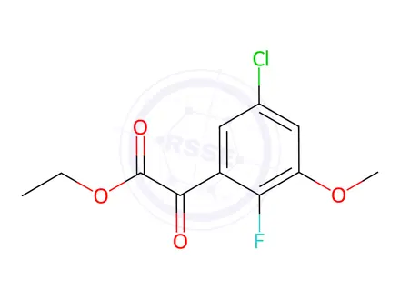 Chemical structure of ethyl 2-(5-chloro-2-fluoro-3-methoxyphenyl)-2-oxoacetate