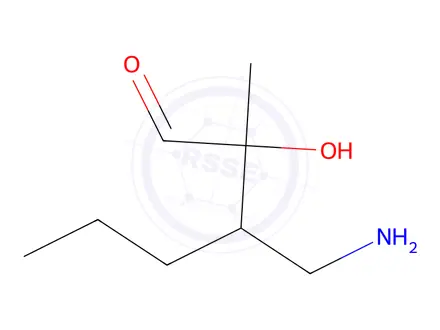 Chemical structure of 3-(Aminomethyl)-2-hydroxy-2-methylhexanal