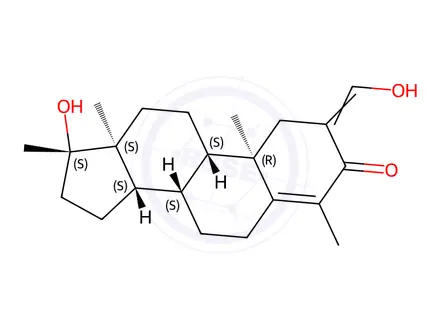 Chemical structure of 4,17a-Dimethyl-2-hydroxymethylene Testosterone