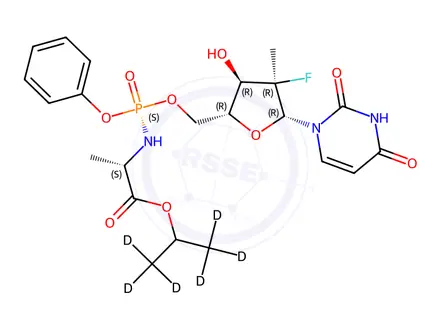 Chemical structure of Sofosbuvir-d6