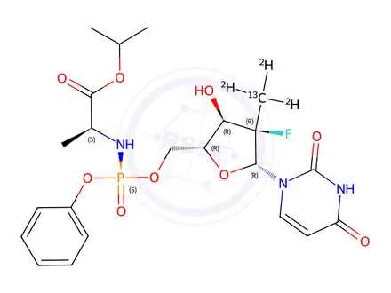 Chemical structure of PSI-7977-13C-d3