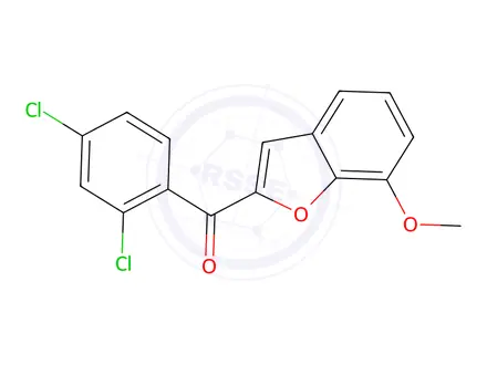Chemical structure of (2,4-Dichlorophenyl)(7-methoxy-1-benzofuran-2-yl)methanone