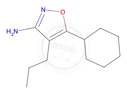 Chemical structure of 5-cyclohexyl-4-propyl-1,2-oxazol-3-amine
