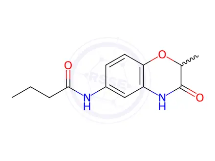 Chemical structure of n-(2-Methyl-3-oxo-3,4-dihydro-2h-benzo[b][1,4]oxazin-6-yl)butyramide