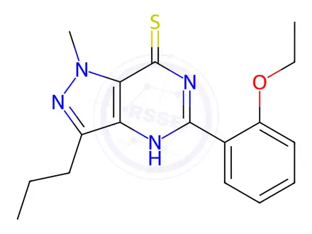 Chemical structure of 5-(2-Ethoxyphenyl)-1,6-dihydro-1-methyl-3-propyl-7H-pyrazolo[4,3-d]pyrimidine-7-thione