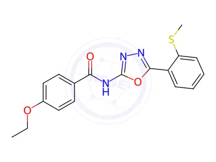 Chemical structure of 4-Ethoxy-N-(5-(2-(methylthio)phenyl)-1,3,4-oxadiazol-2-yl)benzamide