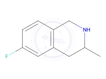 Chemical structure of 6-Fluoro-3-methyl-1,2,3,4-tetrahydroisoquinoline