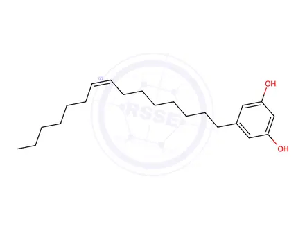 Chemical structure of 5-[(8Z)-pentadec-8-en-1-yl]benzene-1,3-diol