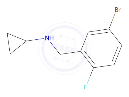 Chemical structure of 5-Bromo-N-cyclopropyl-2-fluorobenzenemethanamine