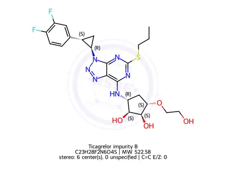 Chemical structure of Ticagrelor Impurity R