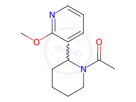 Chemical structure of 1-(2-(2-Methoxypyridin-3-yl)piperidin-1-yl)ethanone