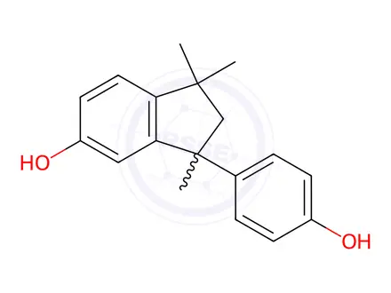 Chemical structure of 3-(4-Hydroxyphenyl)-1,1,3-trimethylindan-5-ol