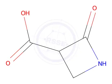 Chemical structure of 2-oxoazetidine-3-carboxylic acid