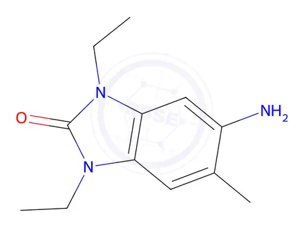 Chemical structure of 5-amino-1,3-diethyl-6-methyl-1,3-dihydro-2H-benzimidazol-2-one