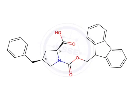 Chemical structure of (2S,4S)-1,2-Pyrrolidinedicarboxylic acid, 4-(phenylmethyl)-,